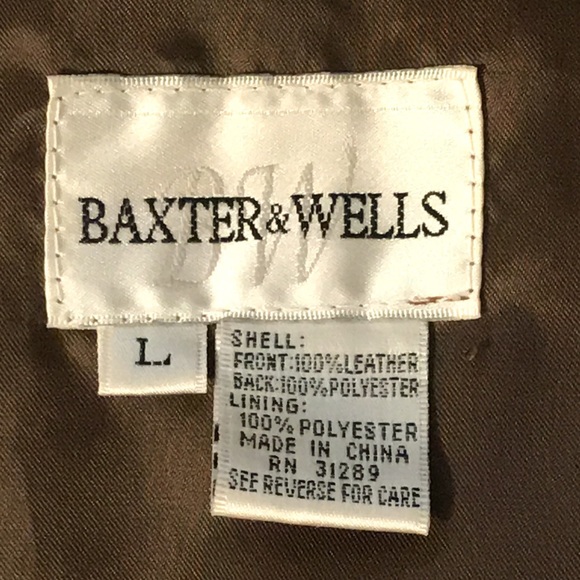 Baxter & Wells brand Man’s Brown leather Vest - Picture 3 of 5